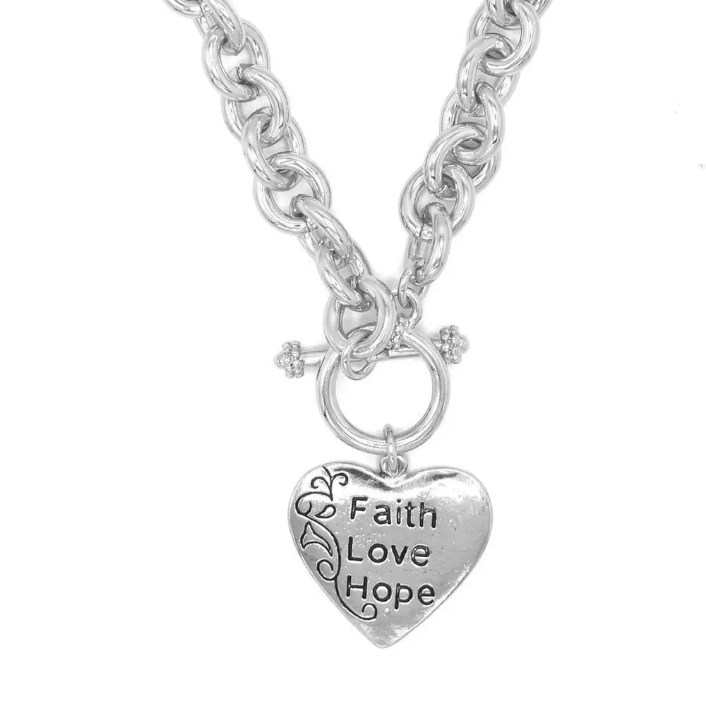 Silver heart necklace